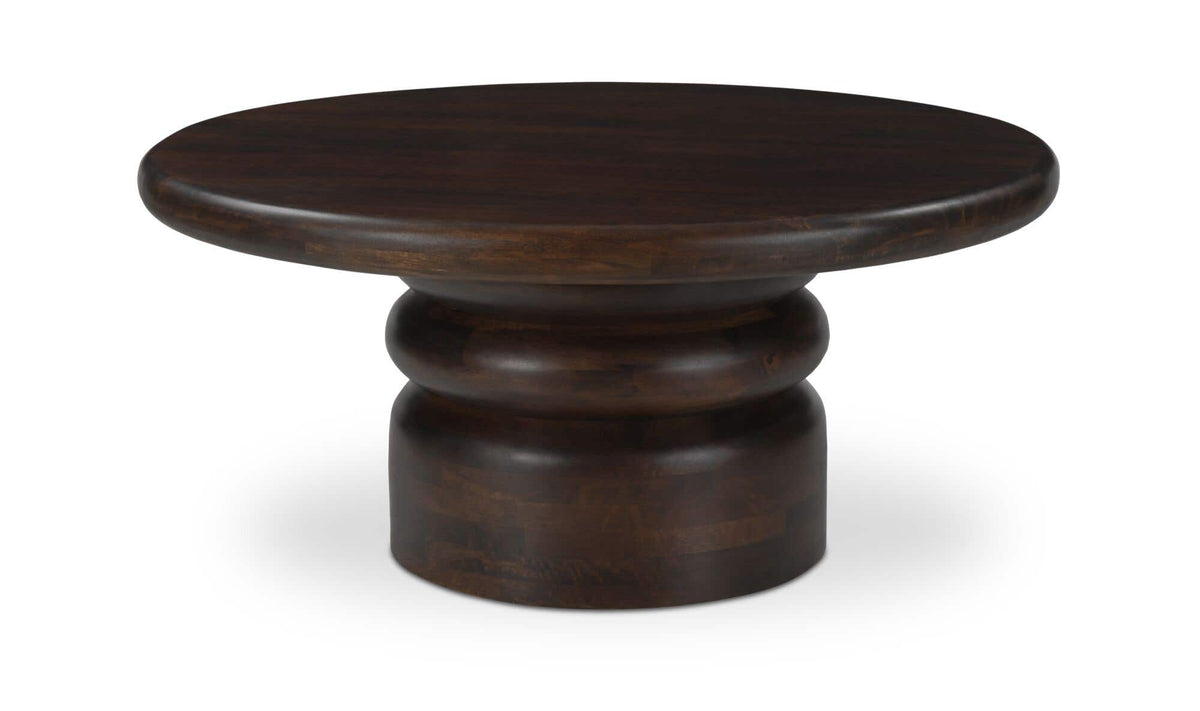 35" Brown Mango Wood Coffee Table