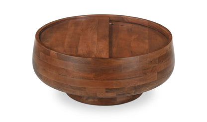 33" Natural Mango Wood Storage Coffee Table