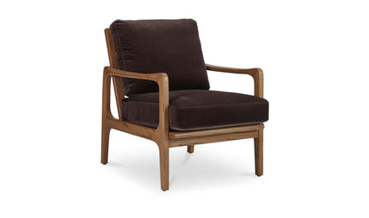 27.5" Dark Brown Upholstered Accent Chair