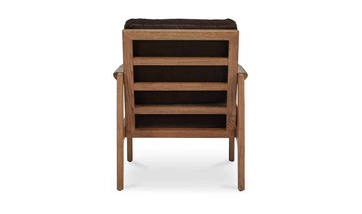 27.5" Dark Brown Upholstered Accent Chair