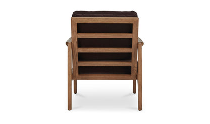 27.5" Dark Brown Upholstered Accent Chair