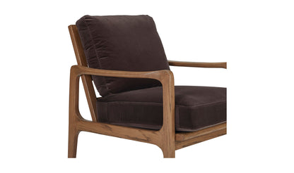 27.5" Dark Brown Upholstered Accent Chair