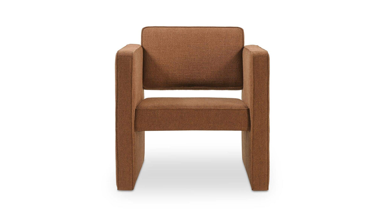 30" Burgundy Upholstered Accent Chair