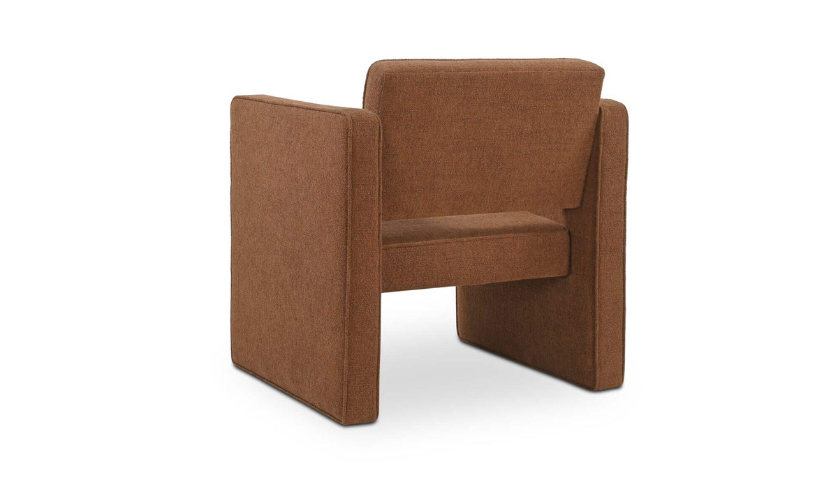 30" Burgundy Upholstered Accent Chair