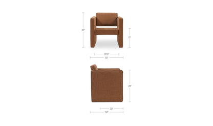 30" Burgundy Upholstered Accent Chair
