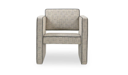 30" Beige Upholstered Accent Chair
