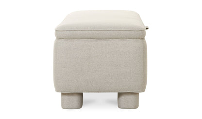 59" Light Grey Upholstered Storage Bench