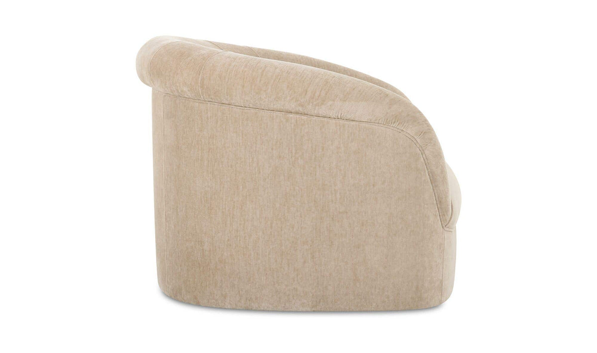 39.25" Beige Upholstered Lounge Chair