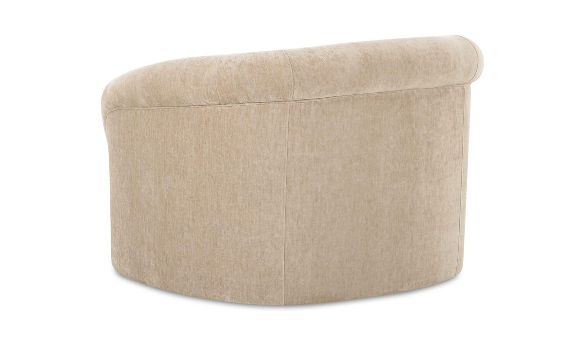 39.25" Beige Upholstered Lounge Chair