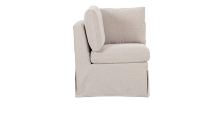 28.5" Beige Upholstered Corner Chair