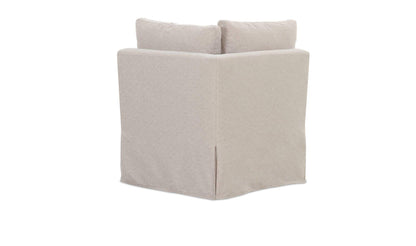 28.5" Beige Upholstered Corner Chair