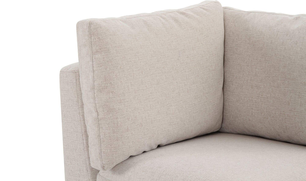 28.5" Beige Upholstered Corner Chair