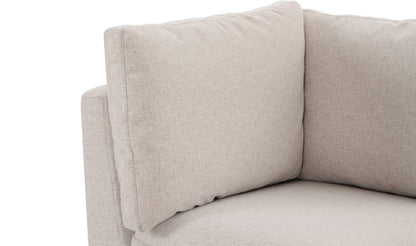 28.5" Beige Upholstered Corner Chair