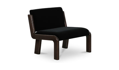 32.3" Black Faux Mohair Upholstered Accent Chair