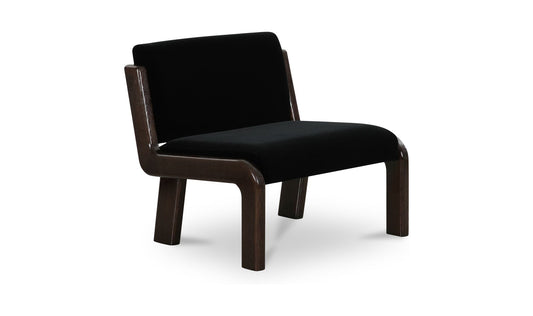 32.3" Black Faux Mohair Upholstered Accent Chair