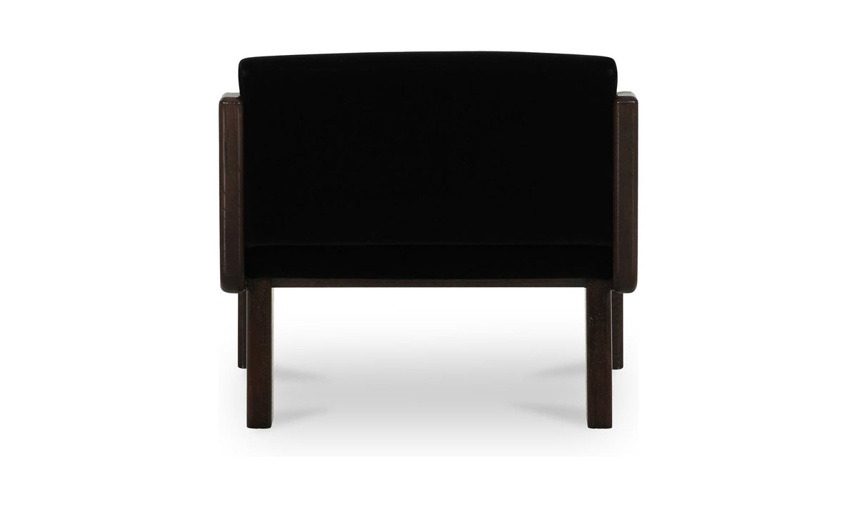 32.3" Black Faux Mohair Upholstered Accent Chair