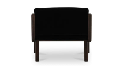 32.3" Black Faux Mohair Upholstered Accent Chair