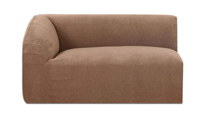 59.8" Mocha Upholstered Left Facing Left Arm Facing Chair