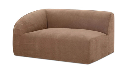59.8" Mocha Upholstered Left Facing Left Arm Facing Chair