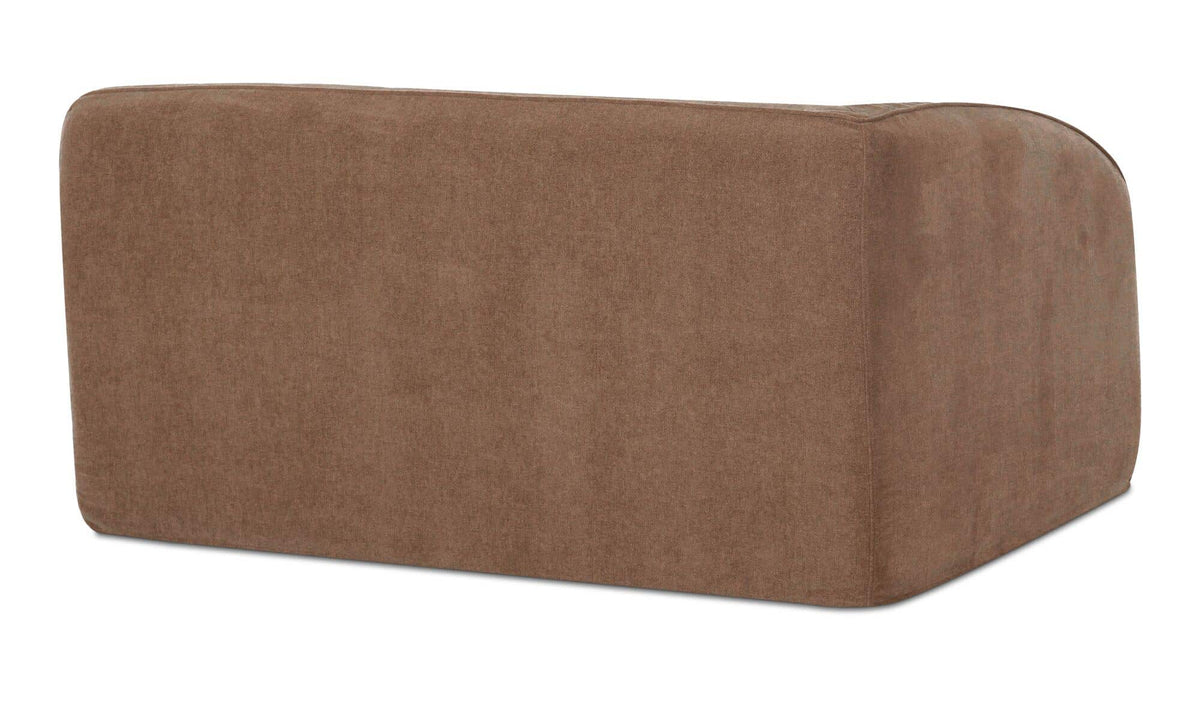 59.8" Mocha Upholstered Left Facing Left Arm Facing Chair