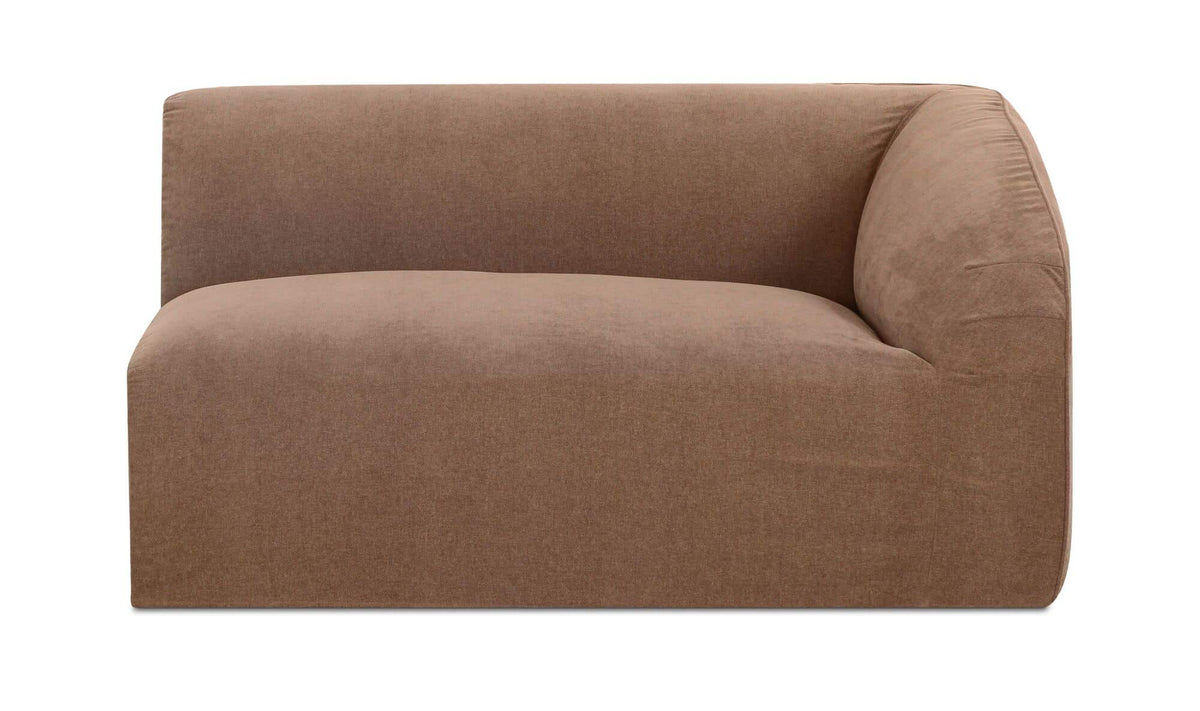 59.8" Mocha Upholstered Right Facing Right Arm Facing Chair