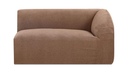 59.8" Mocha Upholstered Right Facing Right Arm Facing Chair