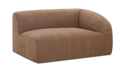 59.8" Mocha Upholstered Right Facing Right Arm Facing Chair