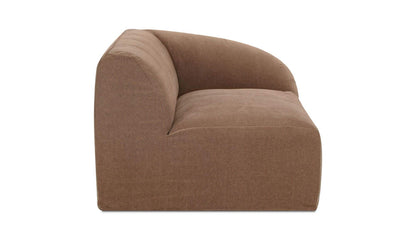 59.8" Mocha Upholstered Right Facing Right Arm Facing Chair