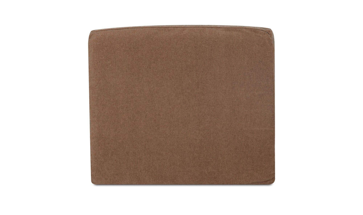34.2" Mocha Upholstered Slipper Chair