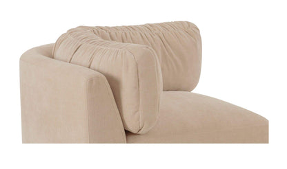 40.9" Oatmeal Upholstered Corner Chair