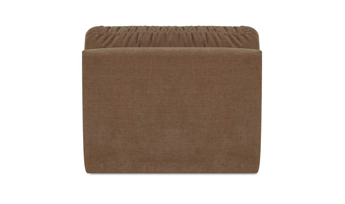 36.2" Taupe Upholstered Slipper Chair