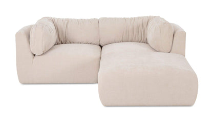 81.8" Oatmeal Upholstered Nook Modular Sectional