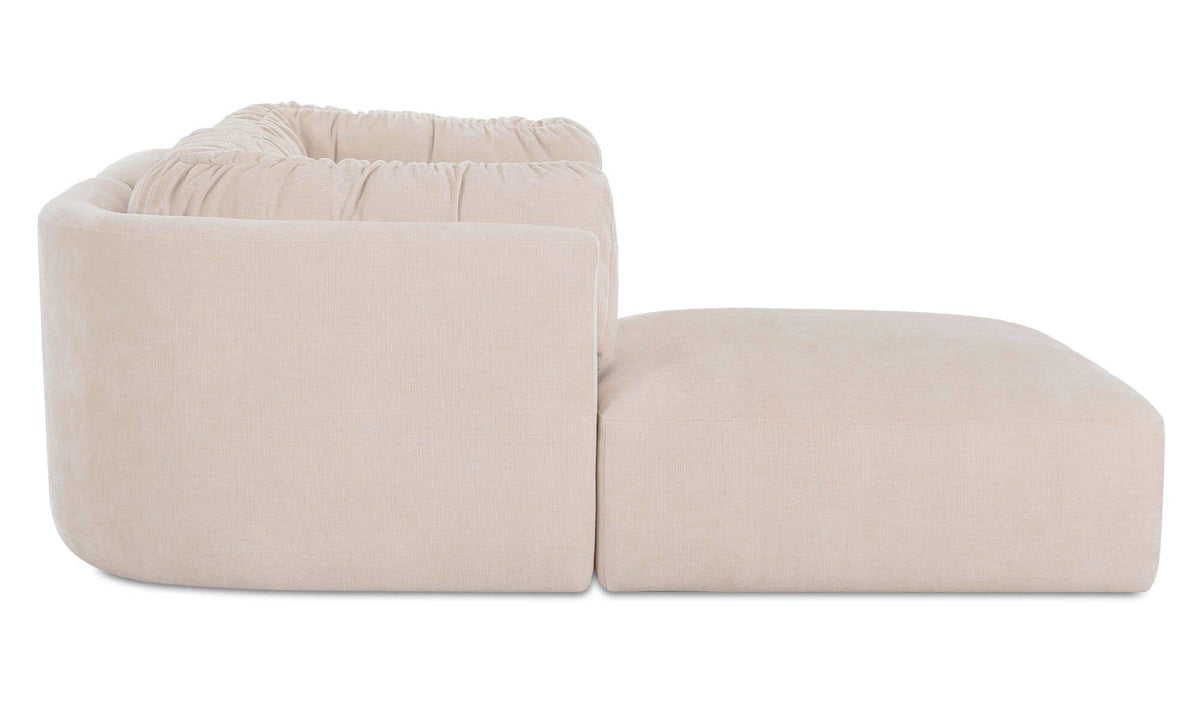 81.8" Oatmeal Upholstered Nook Modular Sectional
