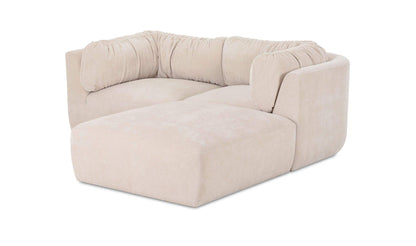 81.8" Oatmeal Upholstered Nook Modular Sectional