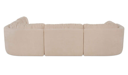 118" Oatmeal Upholstered Dream Modular Sectional