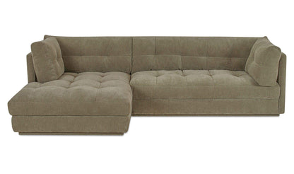 114.96" Sage Green Upholstered Left Facing Sectional