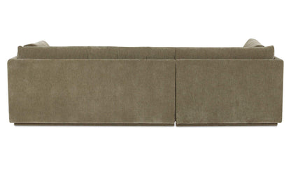 114.96" Sage Green Upholstered Left Facing Sectional
