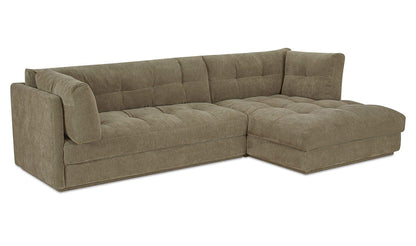 114.96" Sage Green Upholstered Right Facing Sectional