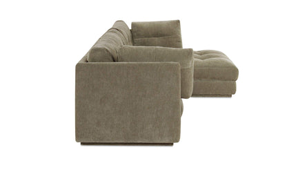 114.96" Sage Green Upholstered Right Facing Sectional
