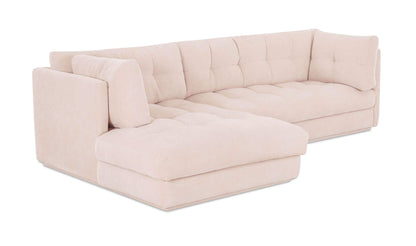 114.96" Light Beige Upholstered Left Facing Sectional