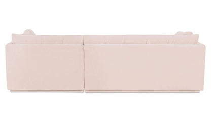 114.96" Light Beige Upholstered Left Facing Sectional