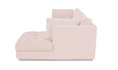 114.96" Light Beige Upholstered Right Facing Sectional