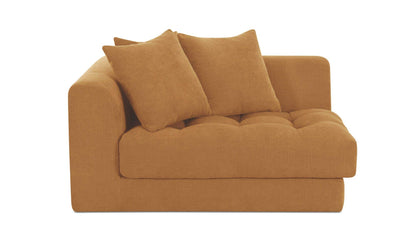 52" Golden Yellow Upholstered Left Arm Facing Chair
