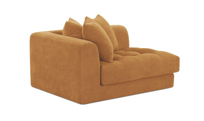 52" Golden Yellow Upholstered Left Arm Facing Chair