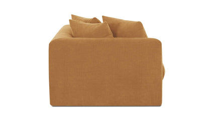 52" Golden Yellow Upholstered Left Arm Facing Chair