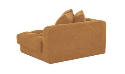 52" Golden Yellow Upholstered Left Arm Facing Chair