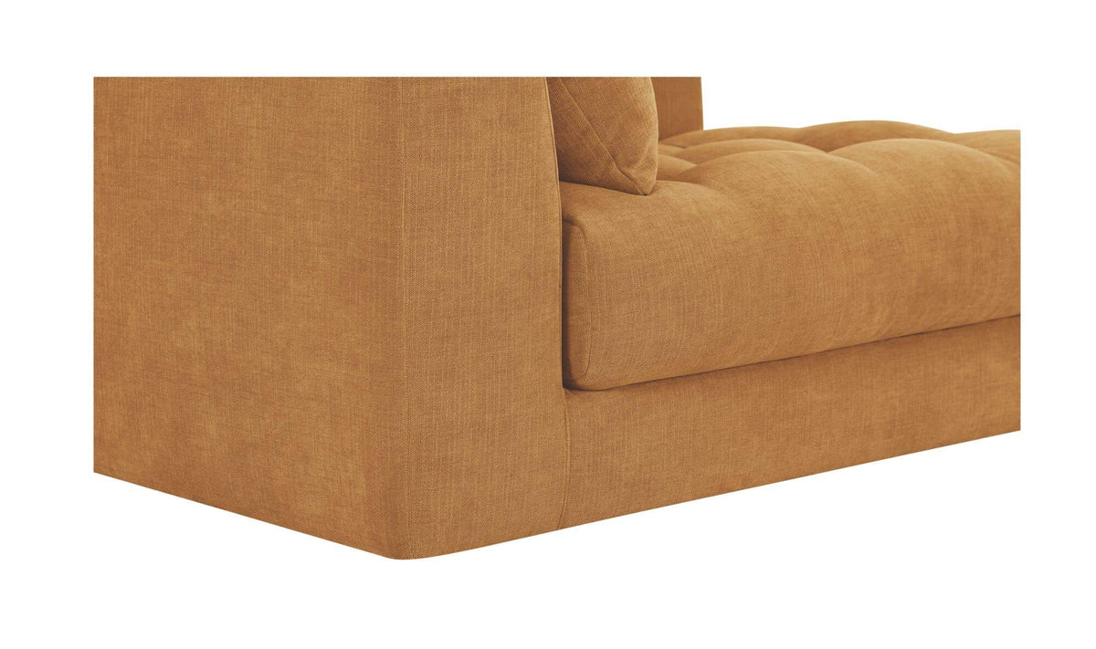 52" Golden Yellow Upholstered Left Arm Facing Chair