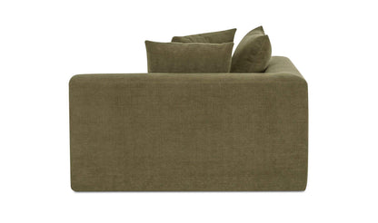 52" Olive Upholstered Left Arm Facing Chair