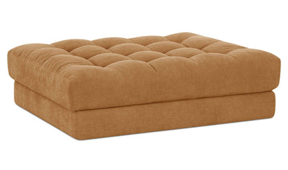 52" Golden Yellow Upholstered Ottoman
