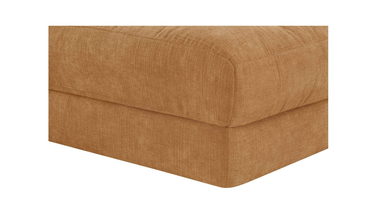 52" Golden Yellow Upholstered Ottoman